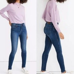 Madewell 10" High-Rise Skinny Jeans Bradshaw Wash 26 Classic Denim Minimalist